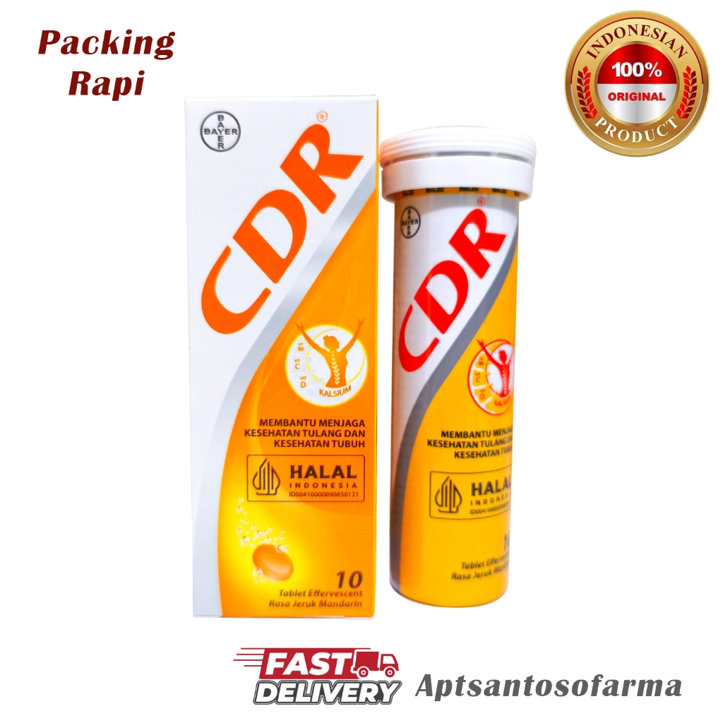 CDR Jeruk Isi 10 Tablet | Kalsium + Vitamin C