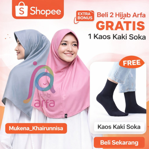 Jilbab Beria - Bergo Jilbab Afra - Hijab Instan Bahan Kaos
