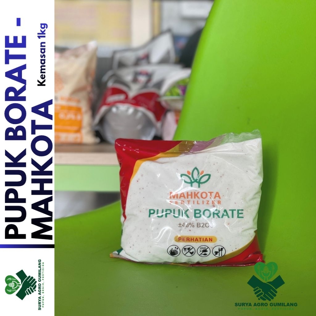 Pupuk Borate Mahkota 1kg (kemasan pabrik) | Pupuk Borate | Borate Mahkota