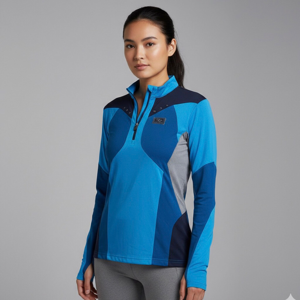 Kaos Baselayer Wanita K2 Golf Blue  Olahraga Outdoor Second Preloved