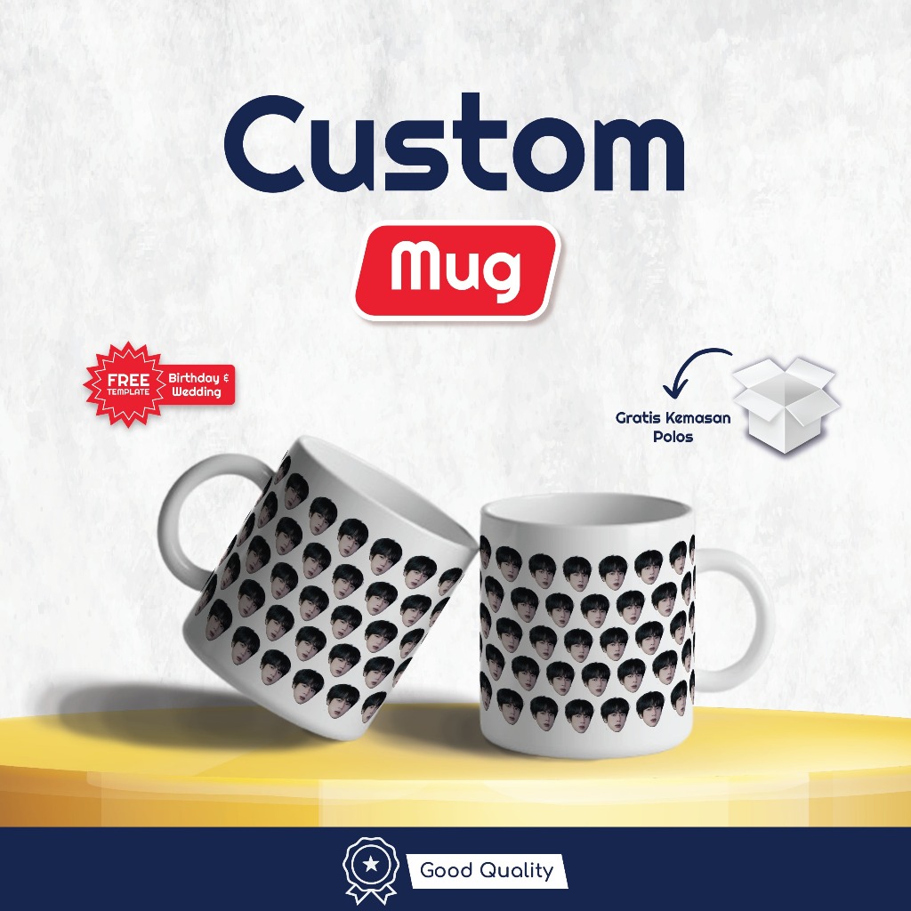 Mug Custom Murah / Cetak Souvenir Custom - Print Sublim - Cetak Satuan Mug