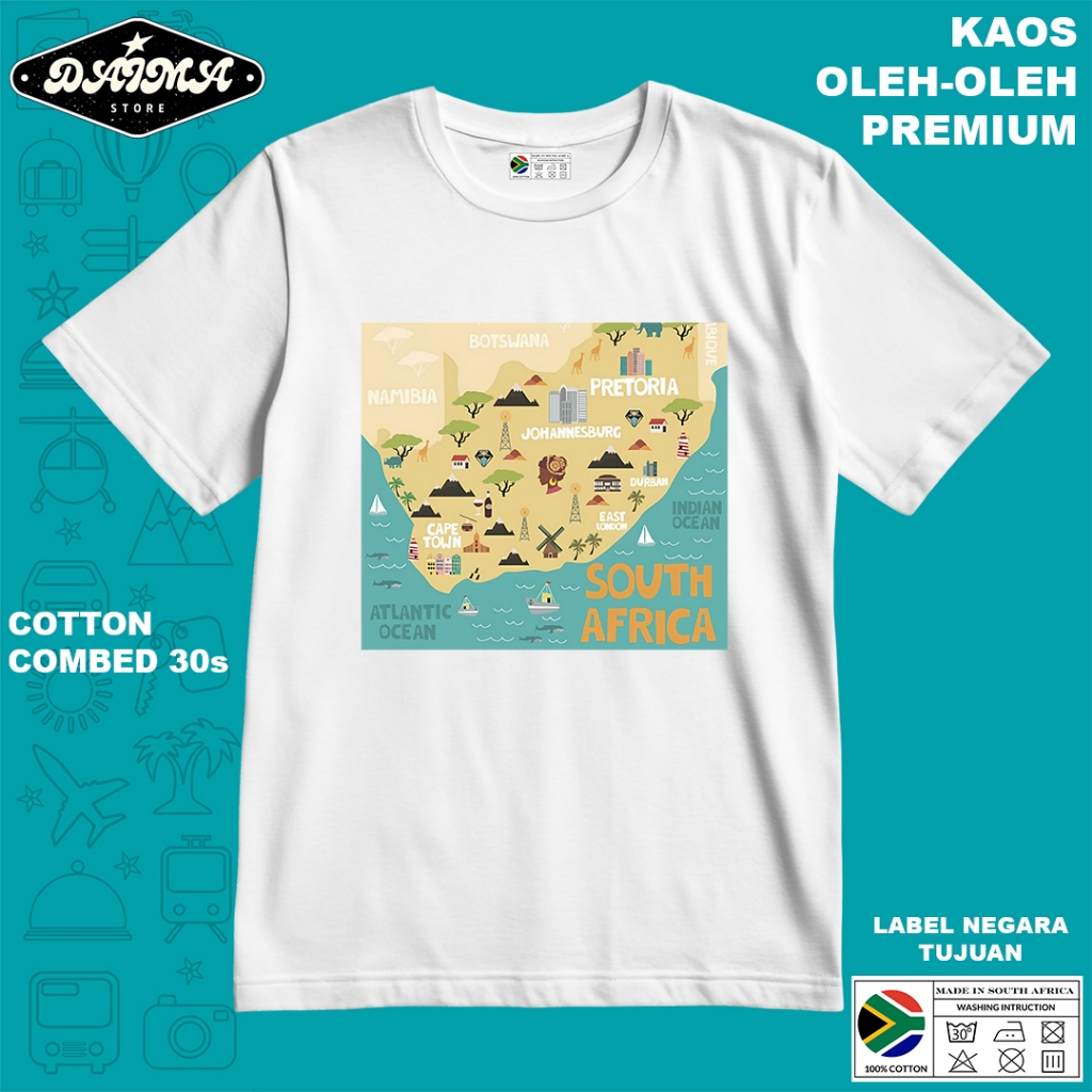KAOS OLEH OLEH AFRIKA 26 PAKAI TAG LABEL AFRIKA ASLI BAJU SOUVENIR PREMIUM GIFT