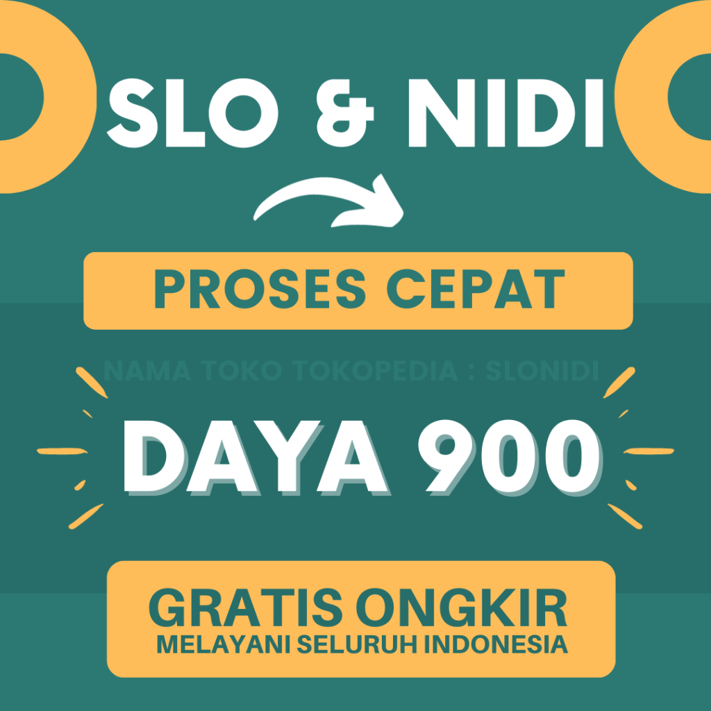 NIDI SLO  PLN SATU PAKET  DAYA 900 1300 2200 3500 4500 5500 6600 7700 DST UNTUK PASANG BARU LISTRIK 