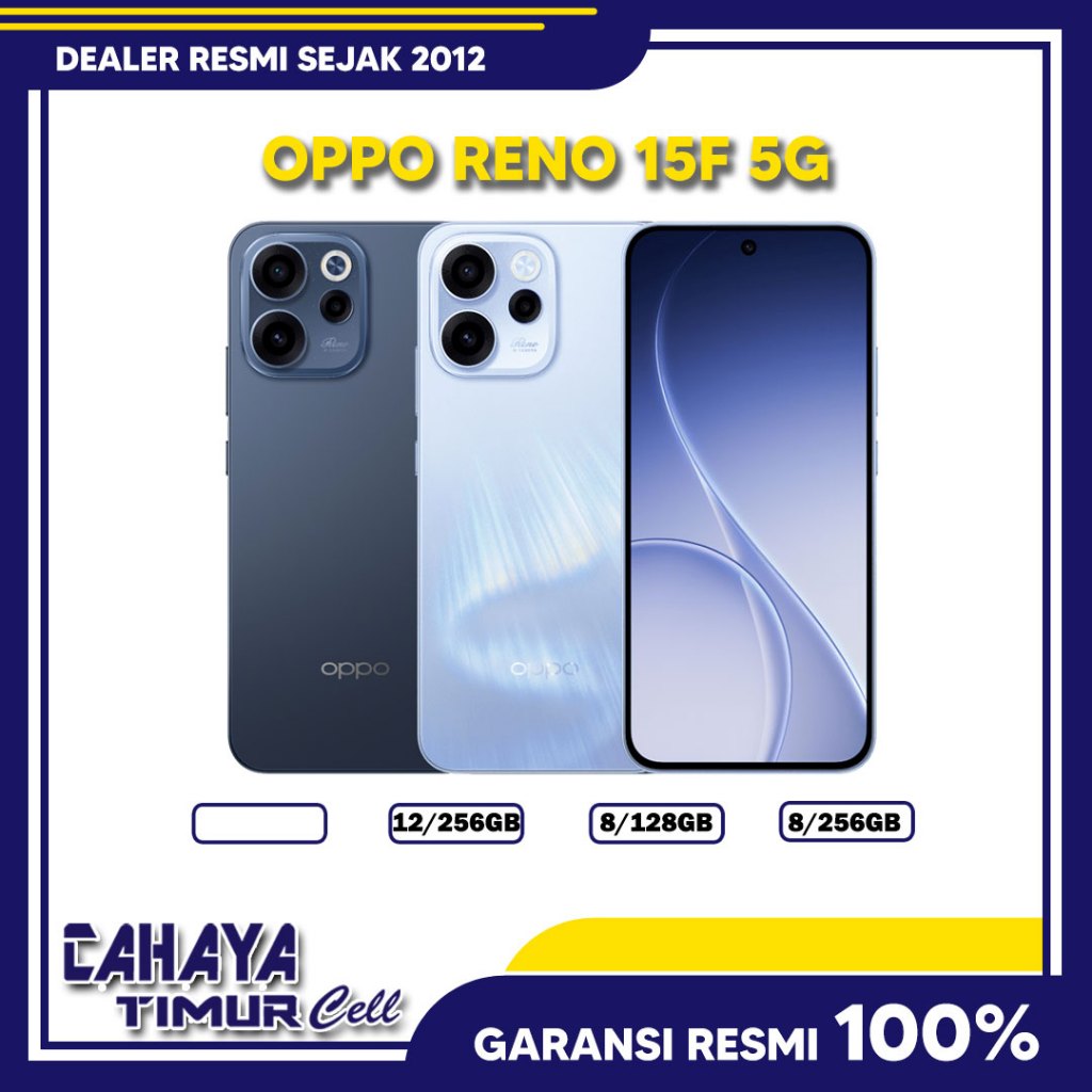OPPO RENO 15F 5G RAM 8/256G - 12/256GB SMARTPHONE GARANSI RESMI