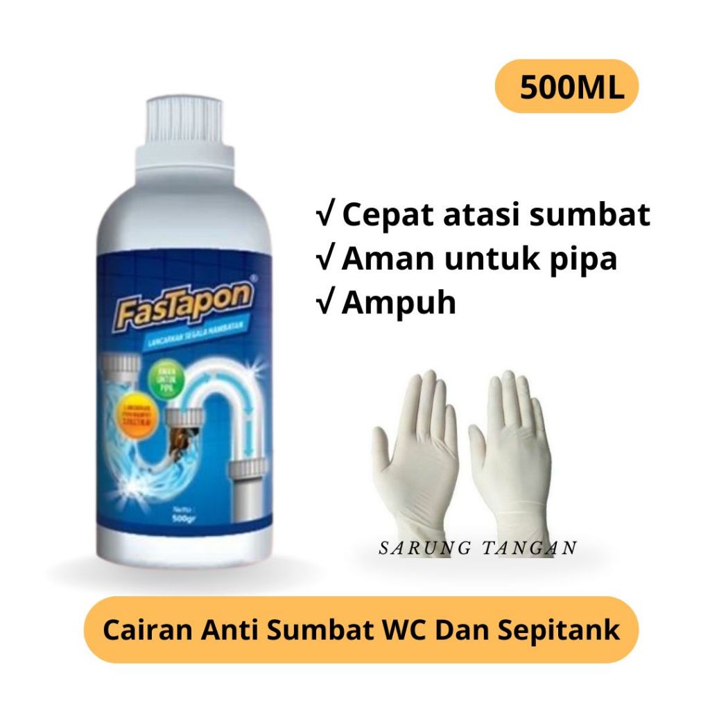 FasTapon FasTapon 500ML - Anti Sumbat Wc Saluran Air Wastafel Portable