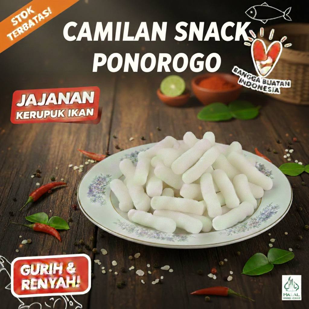 CAMILAN KERUPUK IKAN TONGKOL PILUS KRUPUK TONGKOL GURIH DAN RENYAH OLEH OLEH PONOROGO