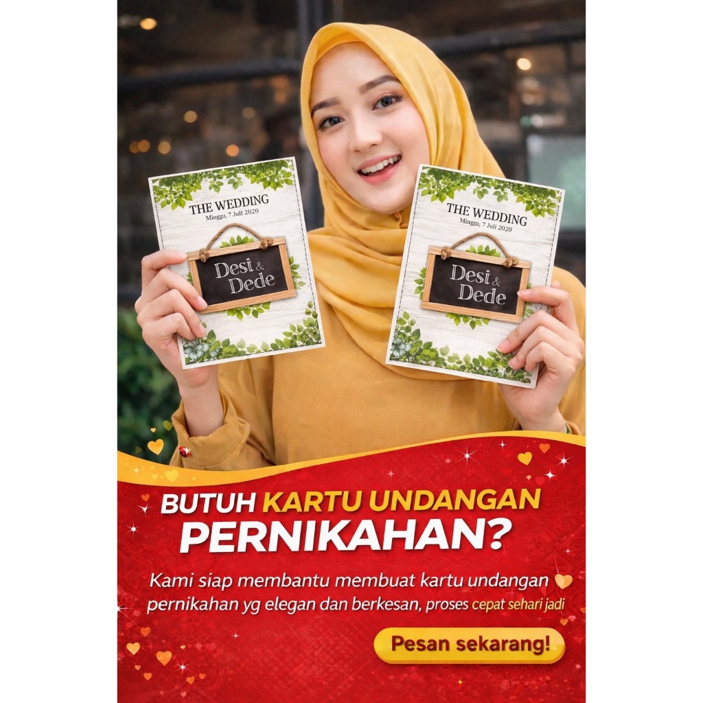 UNDANGAN PERNIKAHAN / UNDANGAN UNIK / UNDANGAN LUCU / UNDANGAN MURAH / UNDANGAN ELEGAN