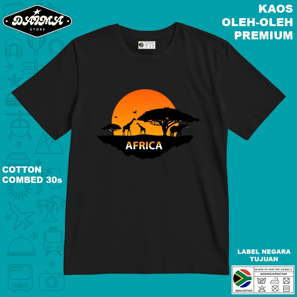 KAOS OLEH OLEH AFRIKA 46 PAKAI TAG LABEL AFRIKA ASLI BAJU SOUVENIR PREMIUM GIFT