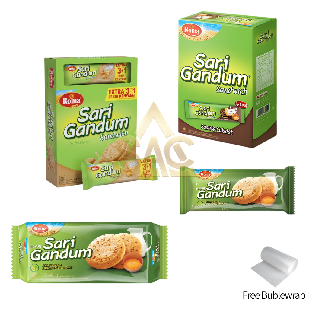 Roma Sari Gandum Original – Biskuit Gandum Utuh