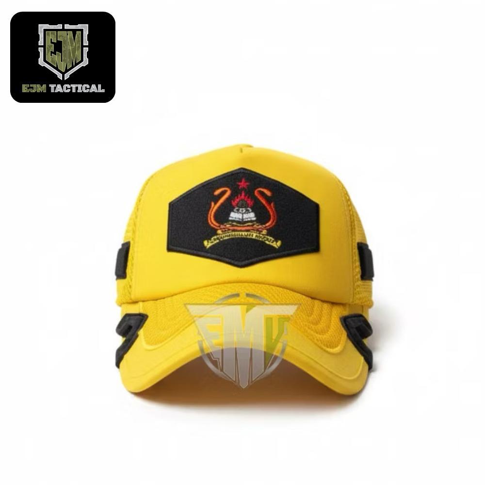 topi coak jasmil topi pet velcro - topi coak kuning TNI