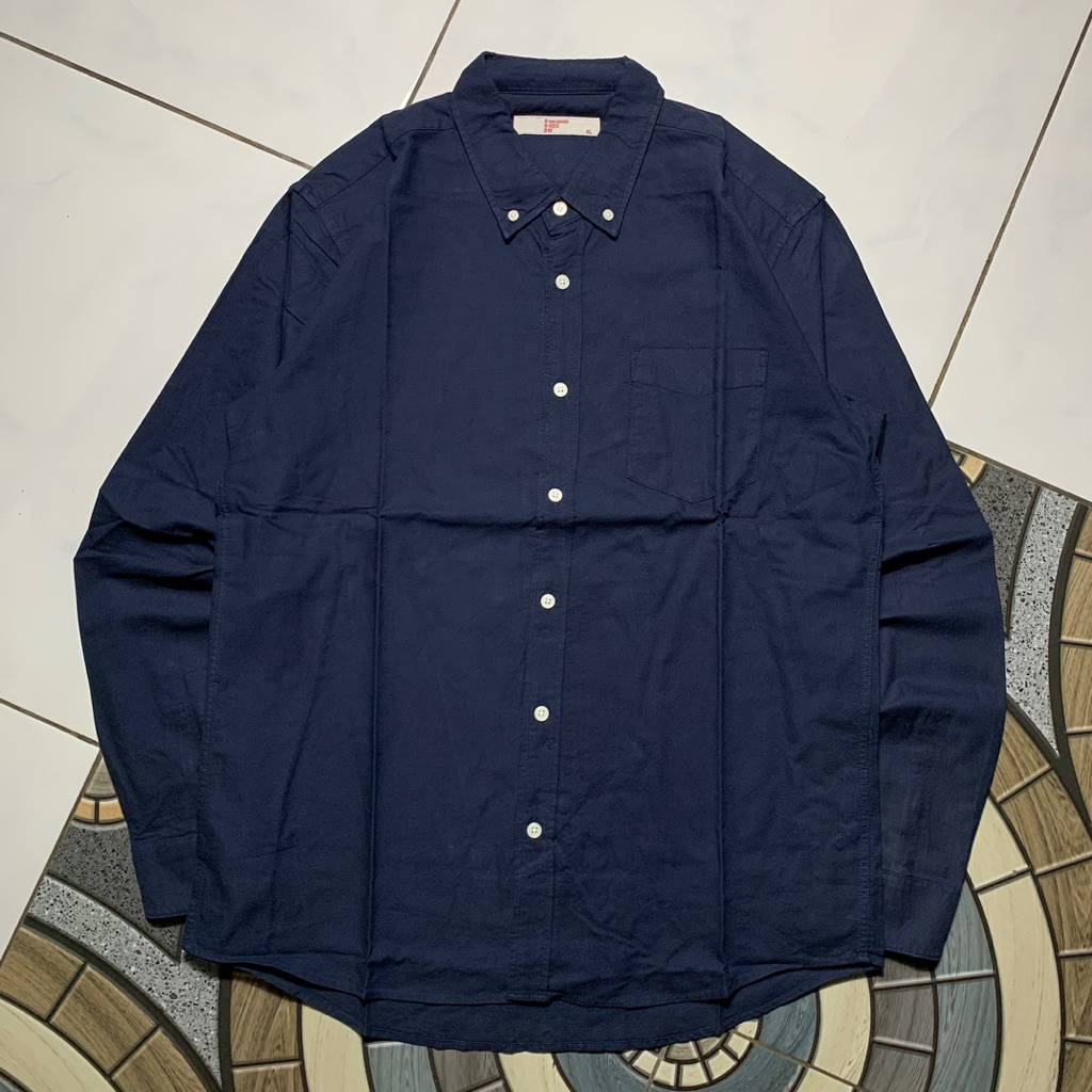 Kemeja Buttondown 8 Seconds Navy size XL