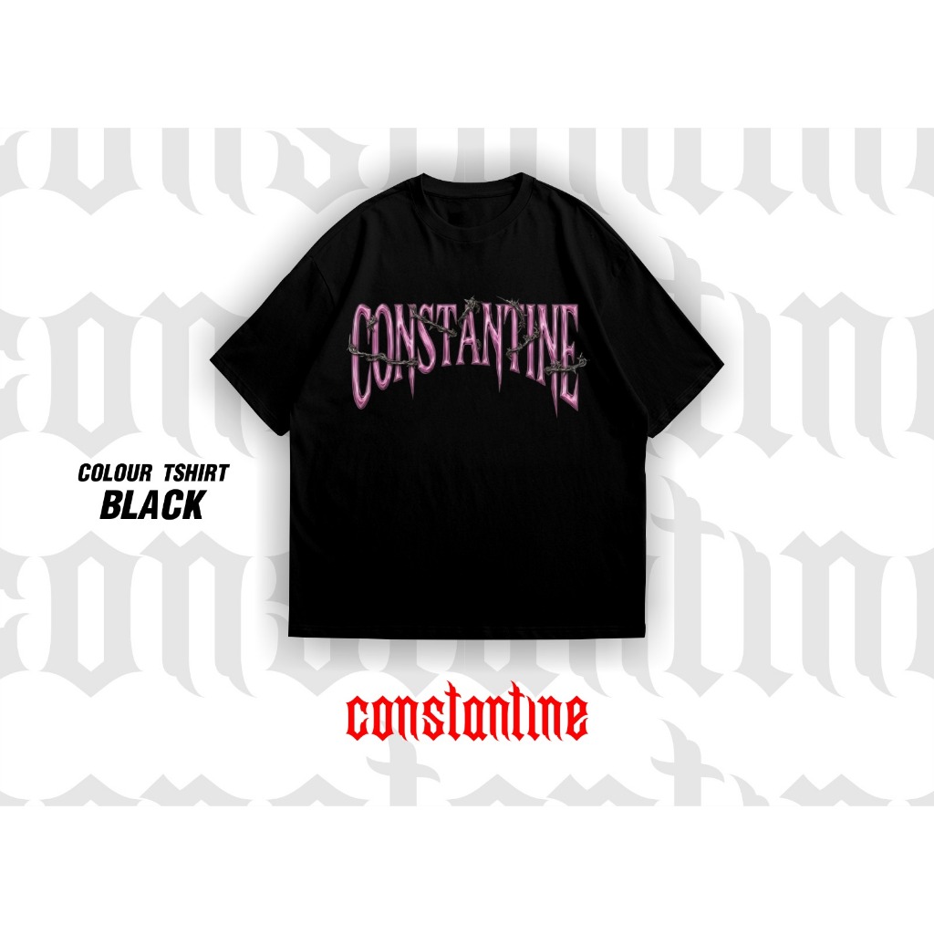Constantine Tshirt "Pink Logo" Oversize 16s Cotton Combed 16s