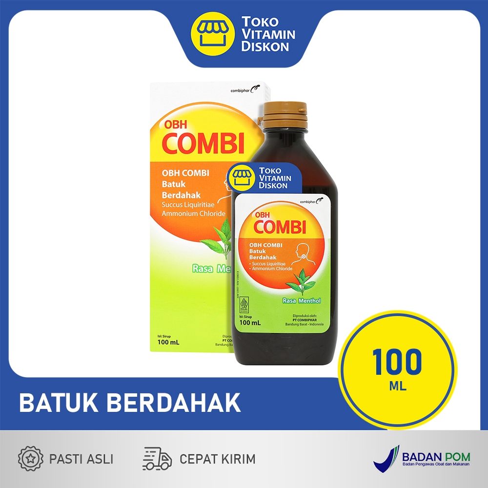 OBH COMBI BATUK BERDAHAK MENTHOL | OBAT BATUK BERDAHAK, SAKIT TENGGOROKAN, BATUK KERING