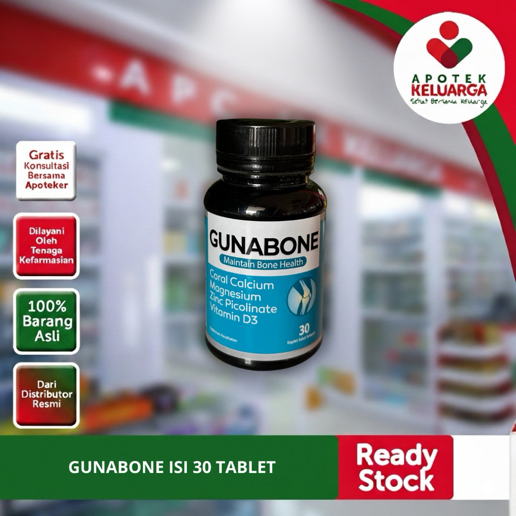 GUNABONE ISI 30 TAB - KESEHATAN TULANG