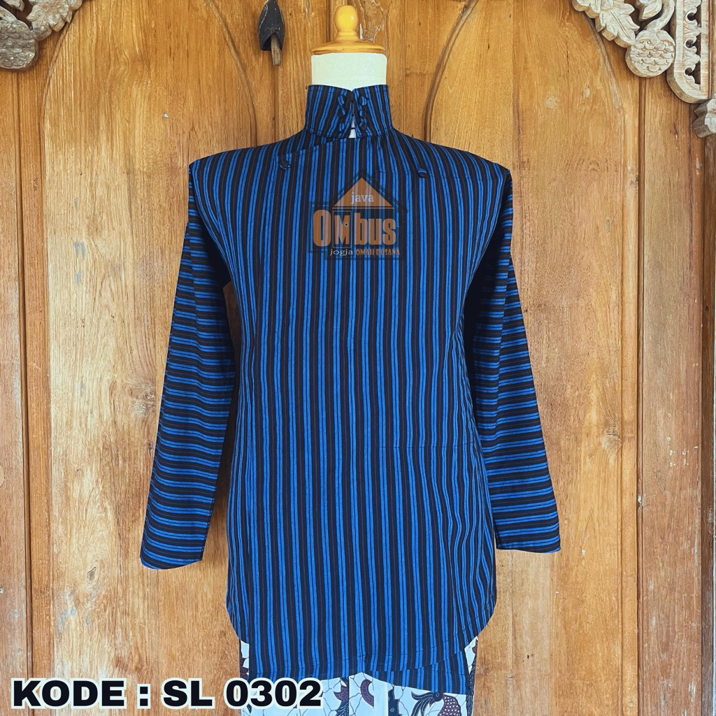 Surjan Lurik Tenun Alusan Kode SL 0302| Baju Jawa | Baju Lurik | Baju Tradisional | Java Ombus