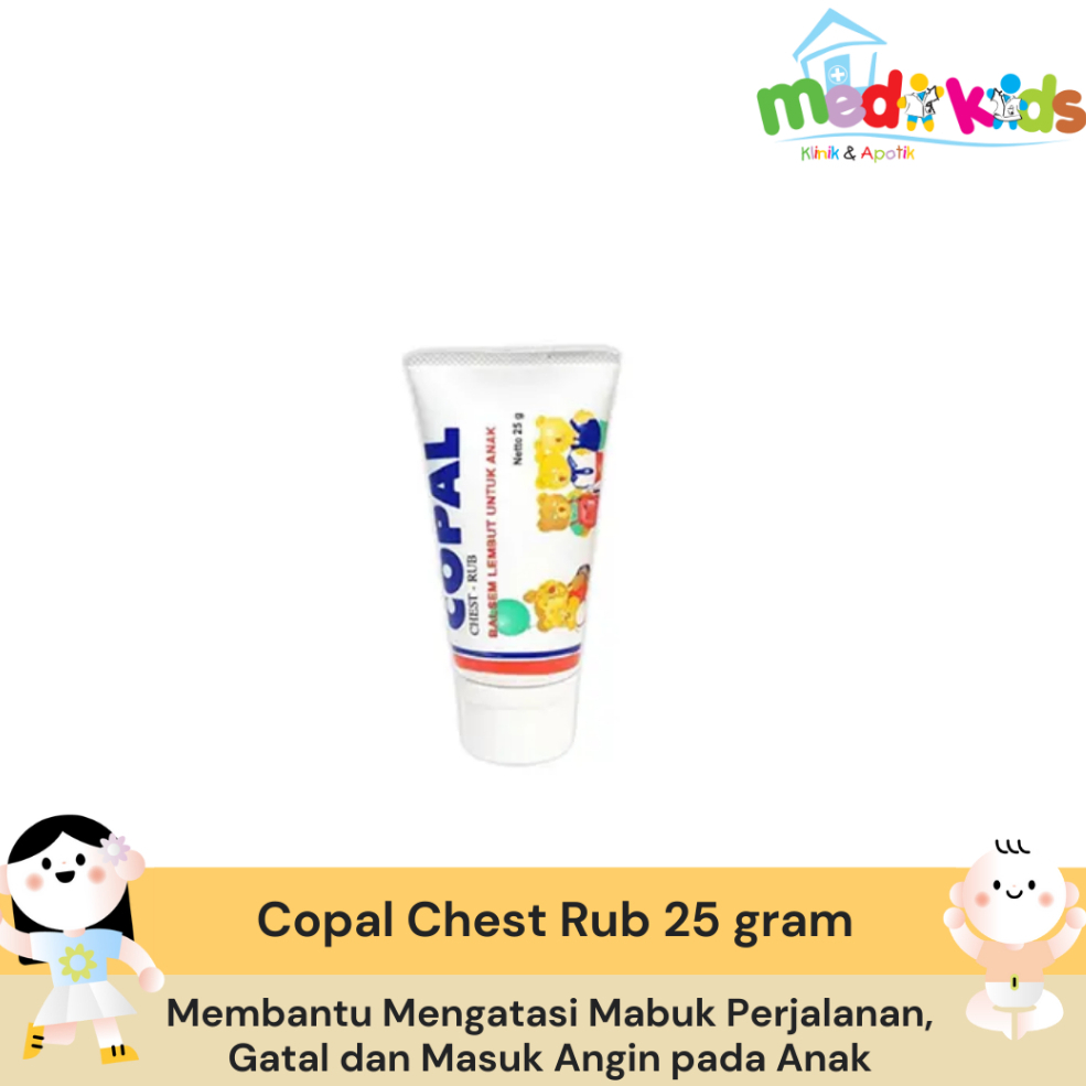 Copal Chest Rub 25 gr - Balsam Bayi Aman Mengatasi Mabuk Perjalanan dan Masuk Angin Anak 25 gr Balse