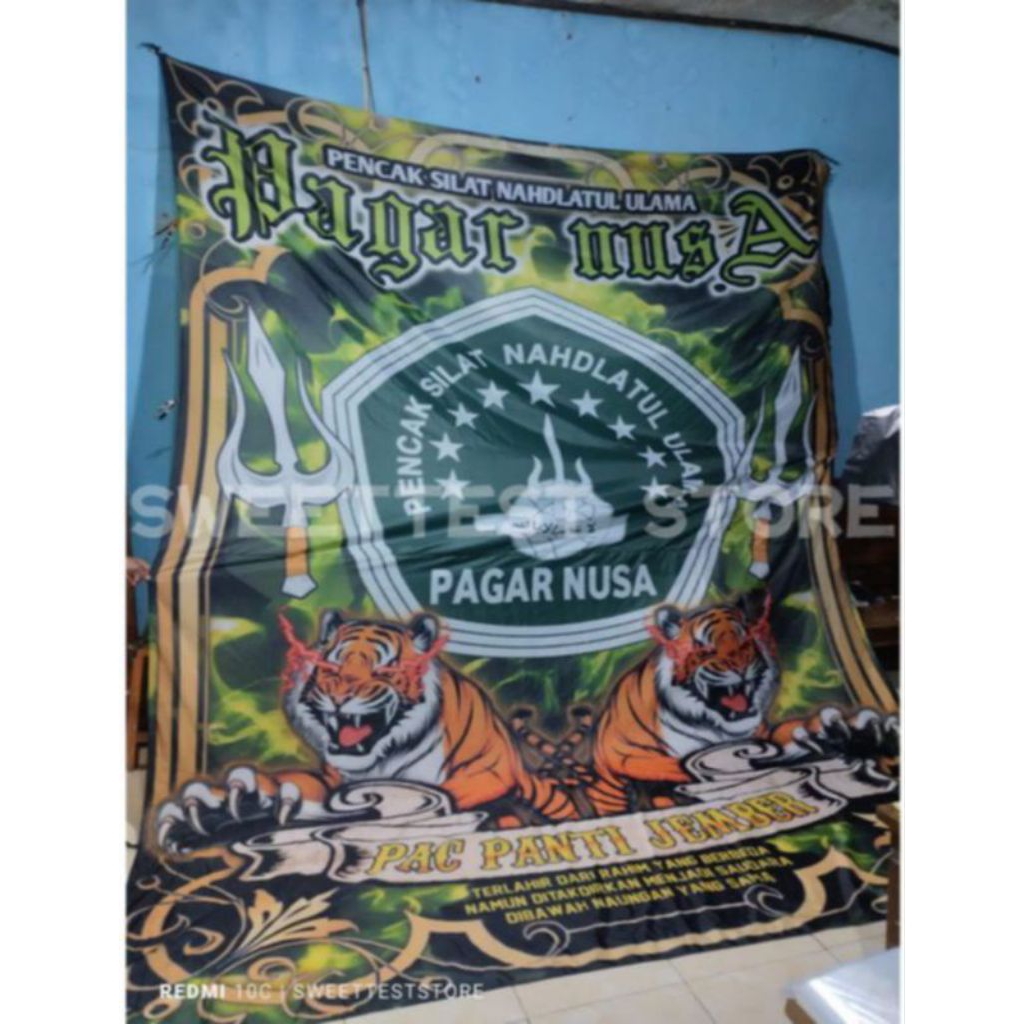 BENDERA 200x300cm, FREE FLAG, STICKER, KUPON BERHADIAH,CUSTOM DESAIN, BENDERA PRINTING PAGAR NUSA, B