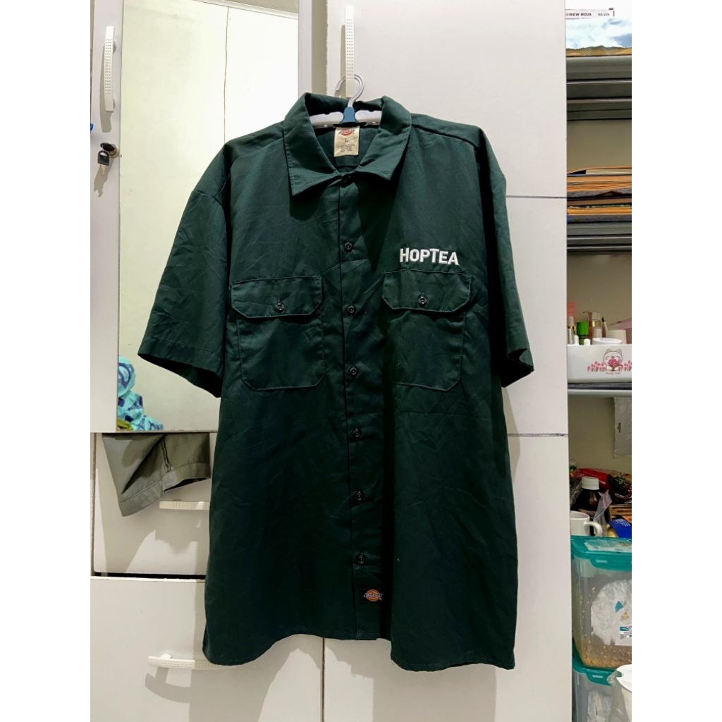 workshirt dickies green hunter sz L