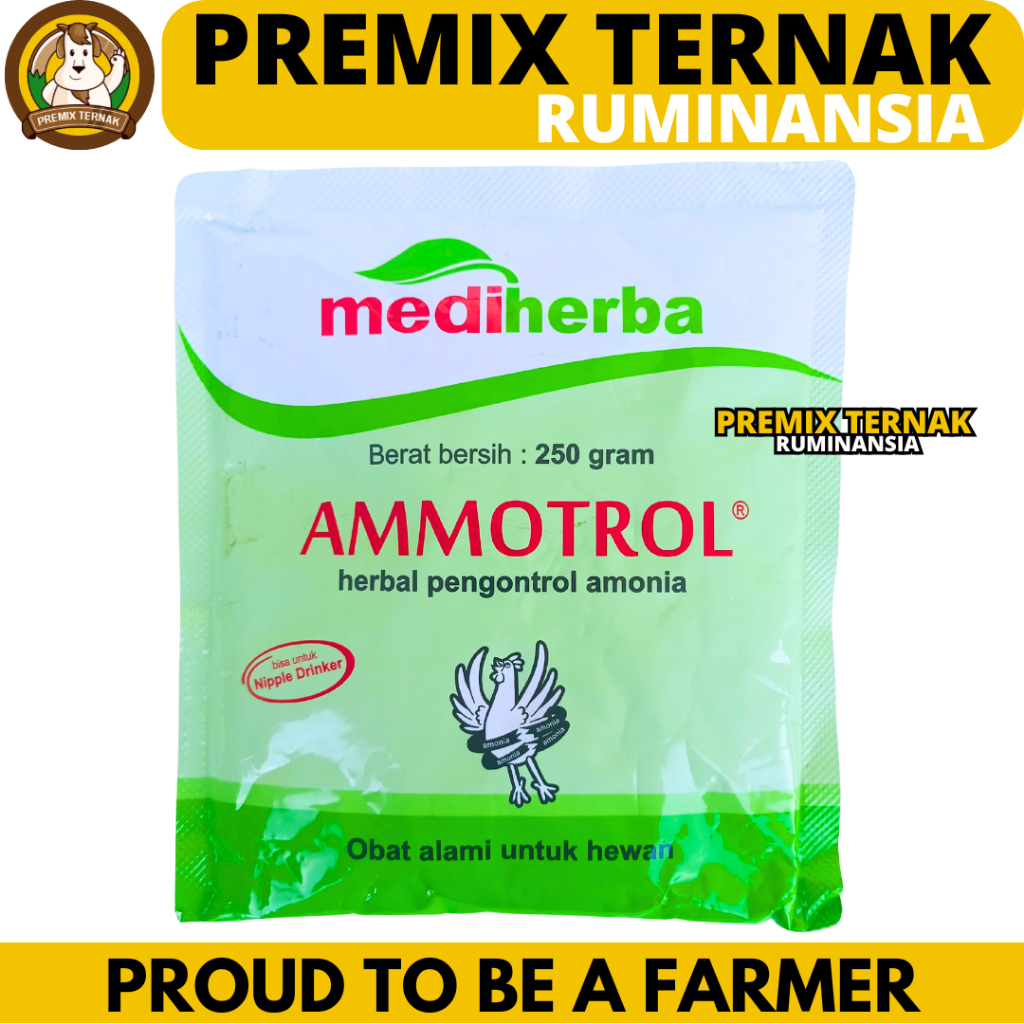 AMMOTROL 250 GRAM MEDION - Obat Herbal Penghilang Bau Kotoran Ayam Sapi Babi Semua Hewan