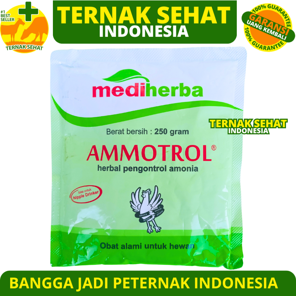 AMMOTROL 250 GRAM MEDION - Obat Herbal Penghilang Bau Kotoran Ayam Sapi Babi Semua Hewan