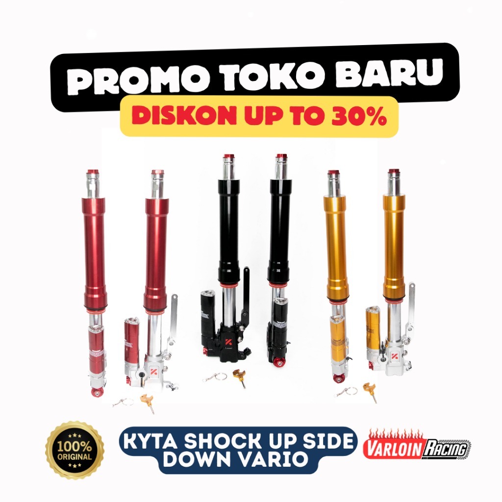 SHOCKBRAKER SUSPENSION SFF-05 FOR VARIO 110, 125, BEAT KYTA | UPSIDE DOWN FORK ADJUSTABLE VARIO UDF-