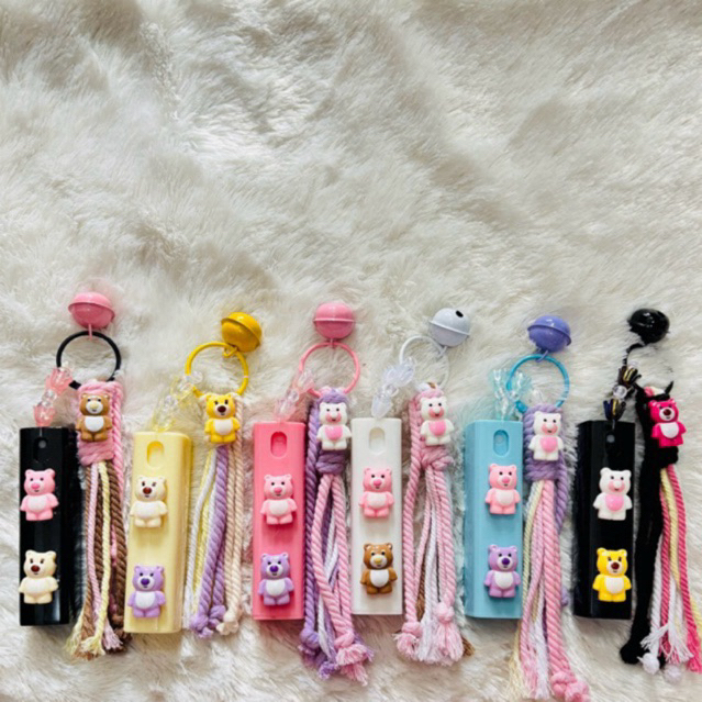 Bagcharm Ganci Gantungan Kunci Tas Botol Spray Parfum Handsanitizer Macrem