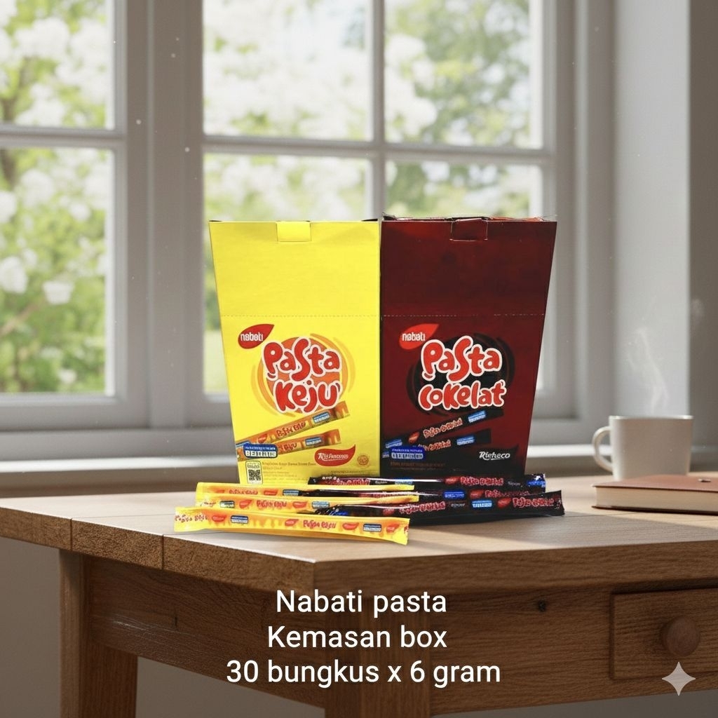 Nabati Pasta Keju Coklat - Keju 1 Box isi 30 Pcs