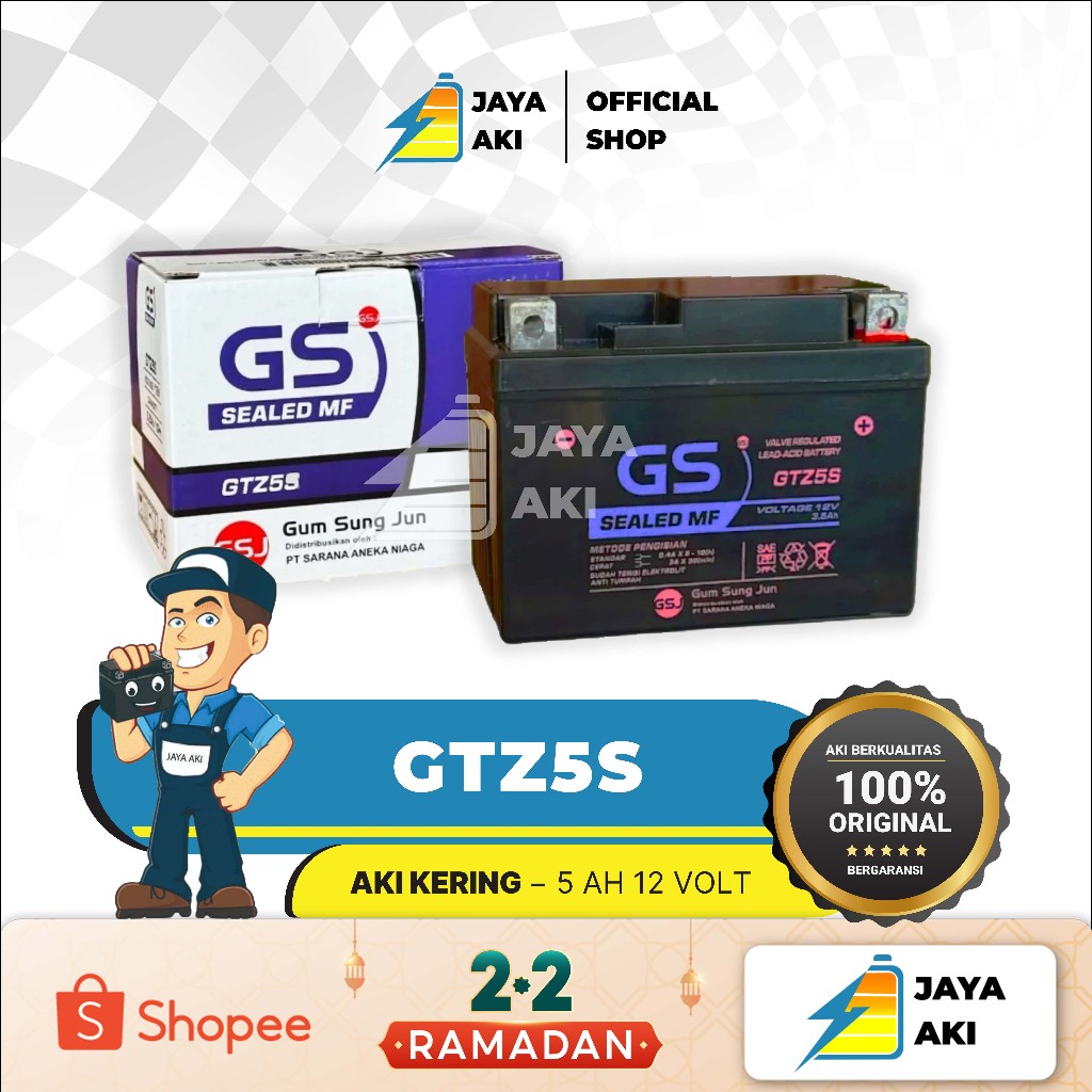 Aki Motor Beat Karbu Beat FI GTZ5S MF Aki Kering