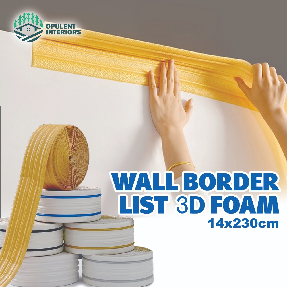 List Border Foam 3D Premium Tebal Hiasan Dinding Minimalis Marmer Camouflage
