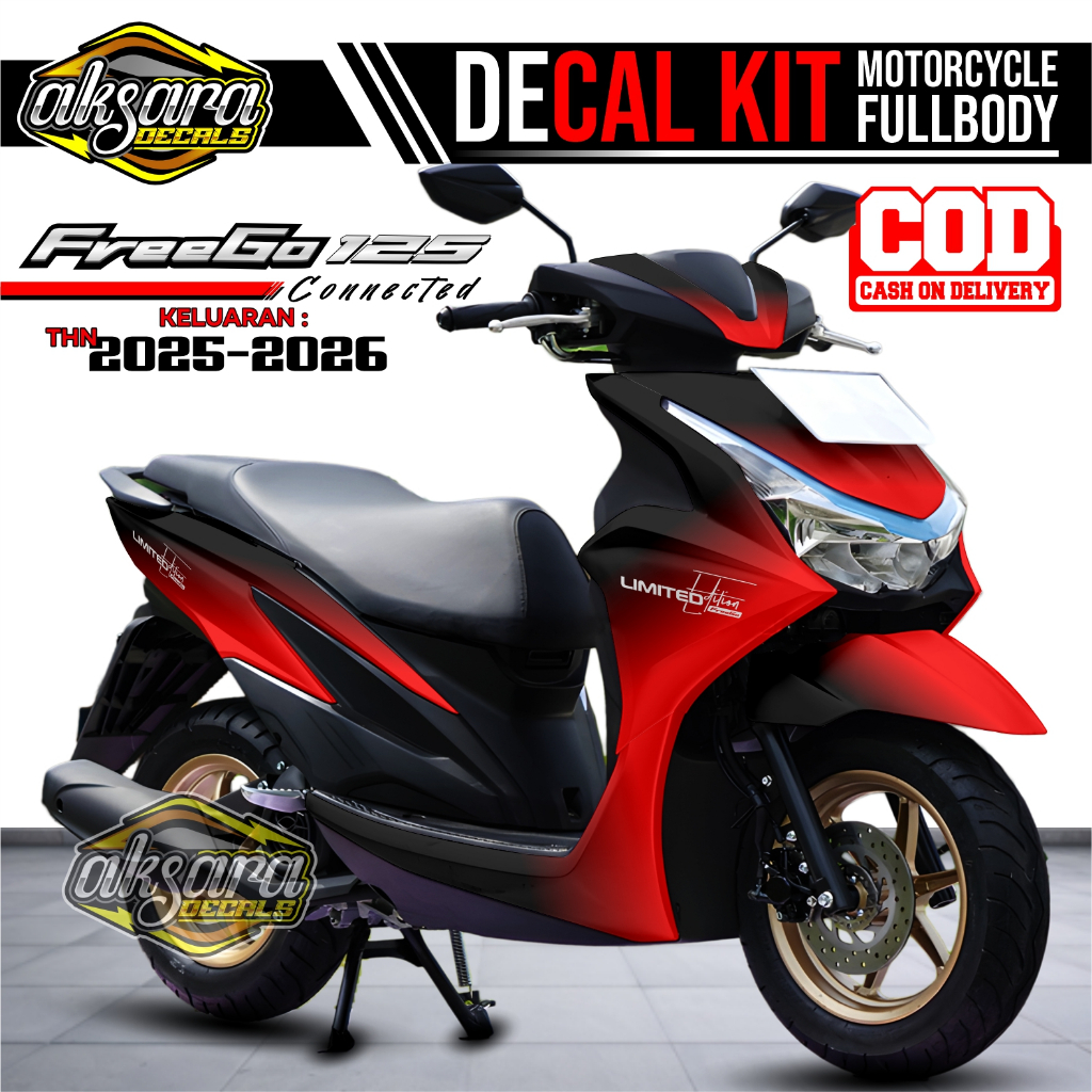 (COD) Decal Sticker Motor Yamaha Freego 2023 - 2026 Livery Limited Edition Custom Premium Quality