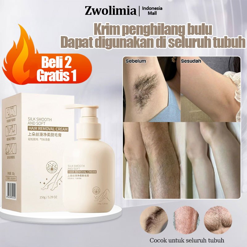 Zwolimia Cream Penghilang Bulu Ketiak Perontok Bulu Kaki Menghilangkan Bulu Ketiak Permanen Kemaluan