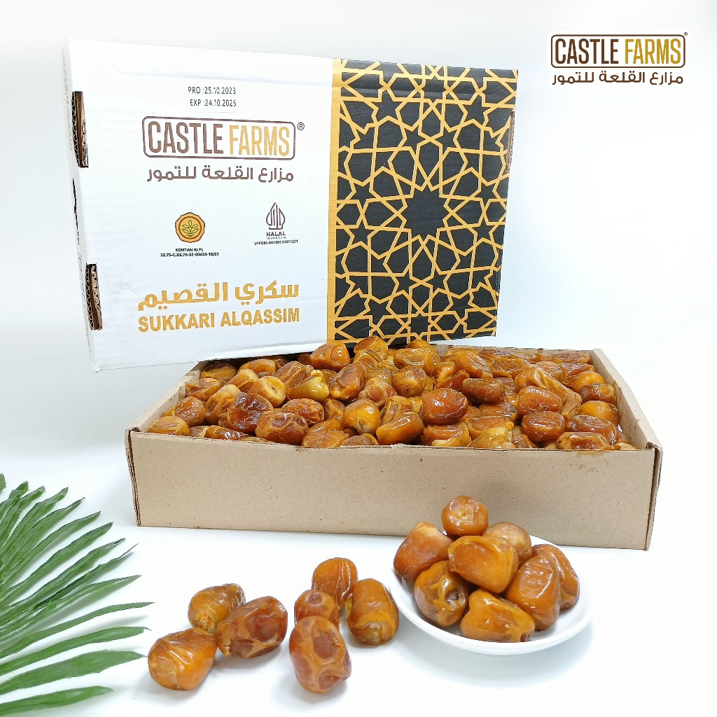 Kurma Sukari 3 Kg Castle Farms Sukkari 3Kg Organik Premium Asli Original