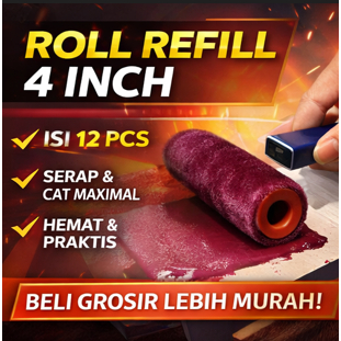 CISAL Kuas Roll Cat Kapal Kecil Refill 4inch - Kuas Roll Cat Minyak