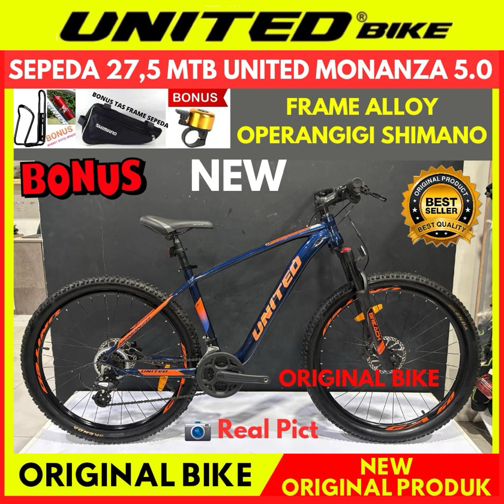 Sepeda Gunung 27,5 MTB United Monanza 5.0 Frame Alloy