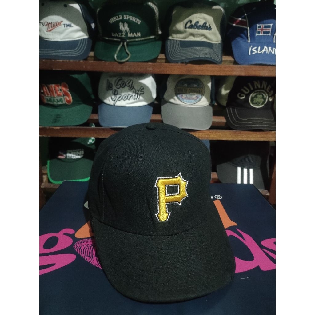 Era Baru 59Fifty MLB Cap Pittsburgh Pirates On Field Fitted Hat Black 7 1/2