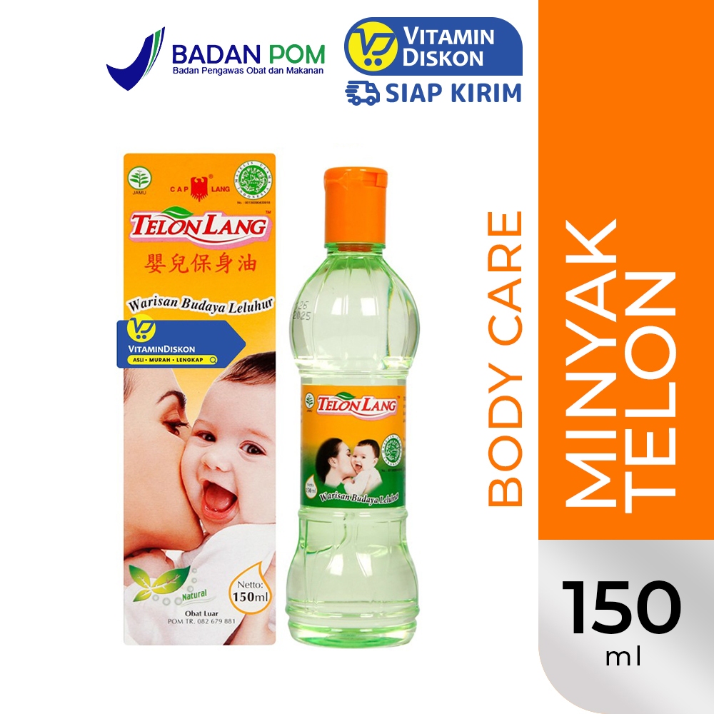 Cap Lang Minyak Telon 150 Ml | Pereda Perut Kembung, Masuk Angin Dan Penghangat Tubuh Bayi