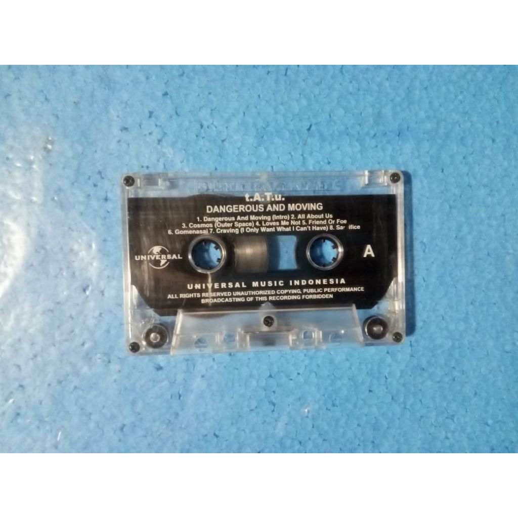 Kaset Pita Tatu - Dangerous And Moving (tanpa cover)