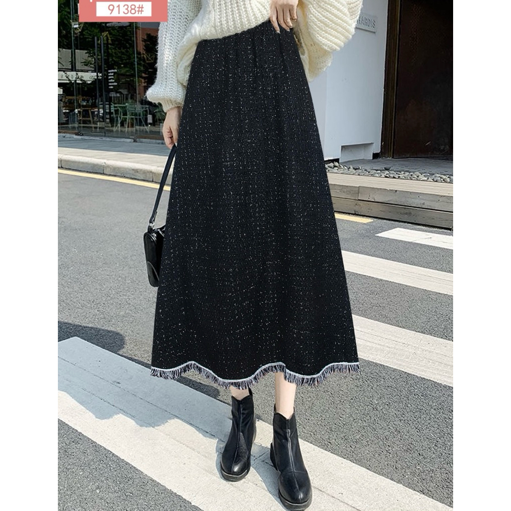Long Tweed Skirt