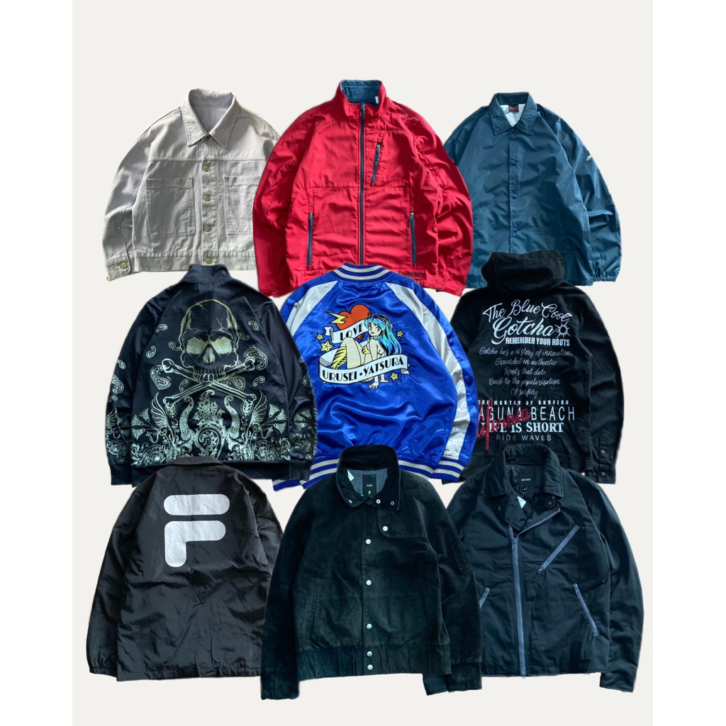 JAKET VINTAGE / PARACHUTE / KATUN / JAKET PRIA CASUAL OUTDOOR Y2K RETRO / JAKET PRIA MEWAH / Y2K OUT