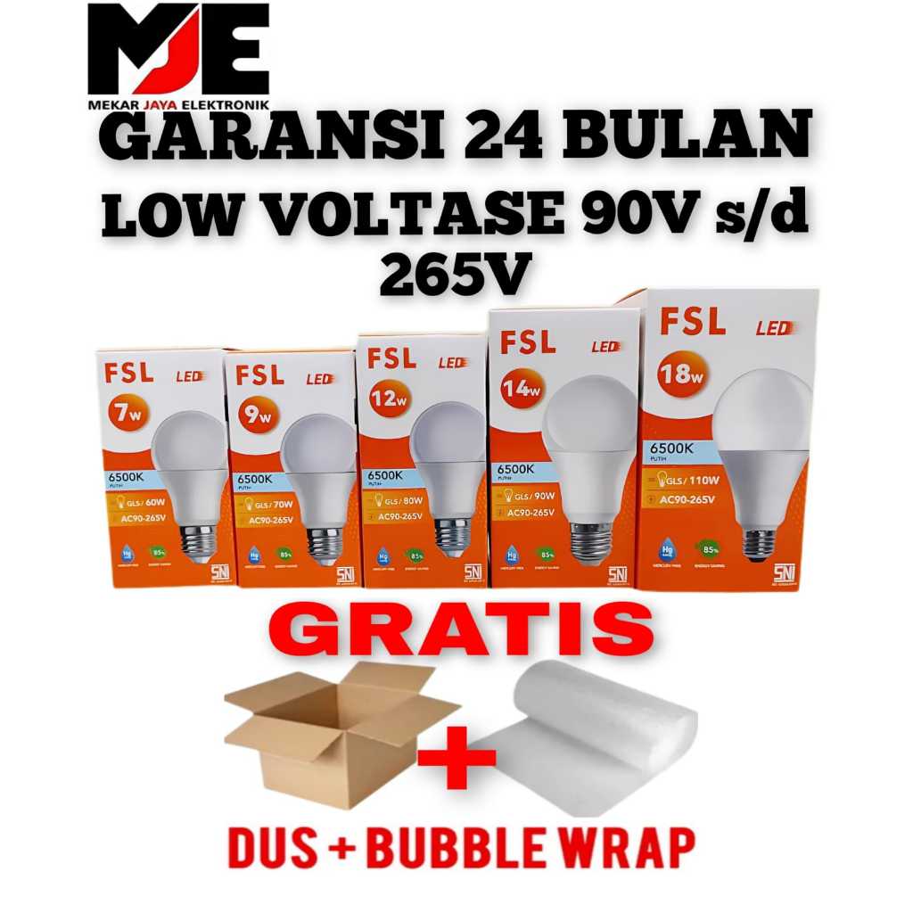 LAMPU LED / BOHLAM LED FSL CAHAYA PUTIH GARANSI 2 TAHUN