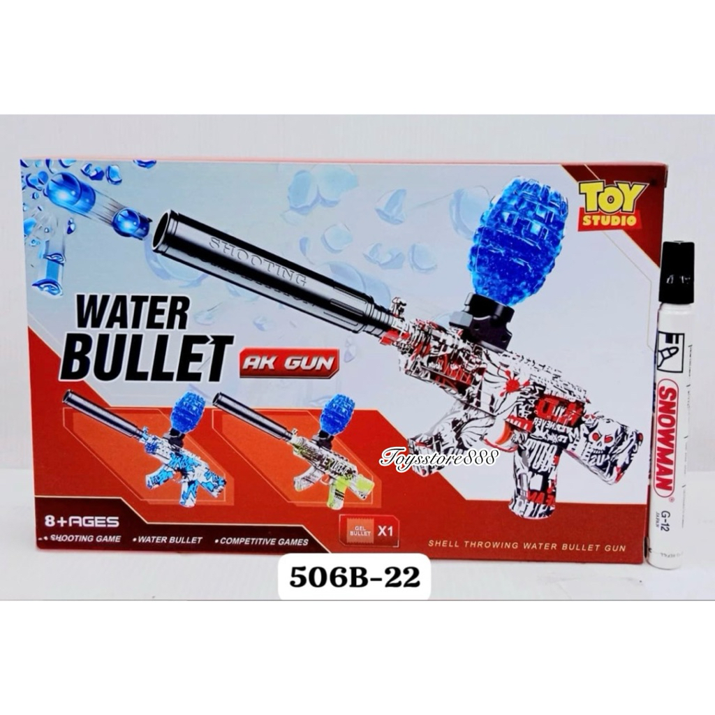 Mainan Tembakan Peluru Gel Elektrik AK Blaster Gun Anak Aman & Seru