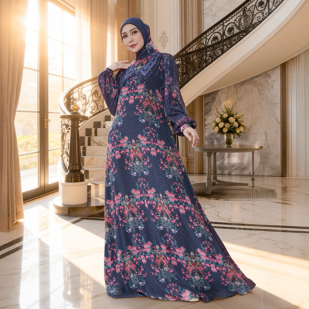 Mandjha Calunna Dress By Ivan Gunawan - Dress Navy Original by Ivan Gunawan