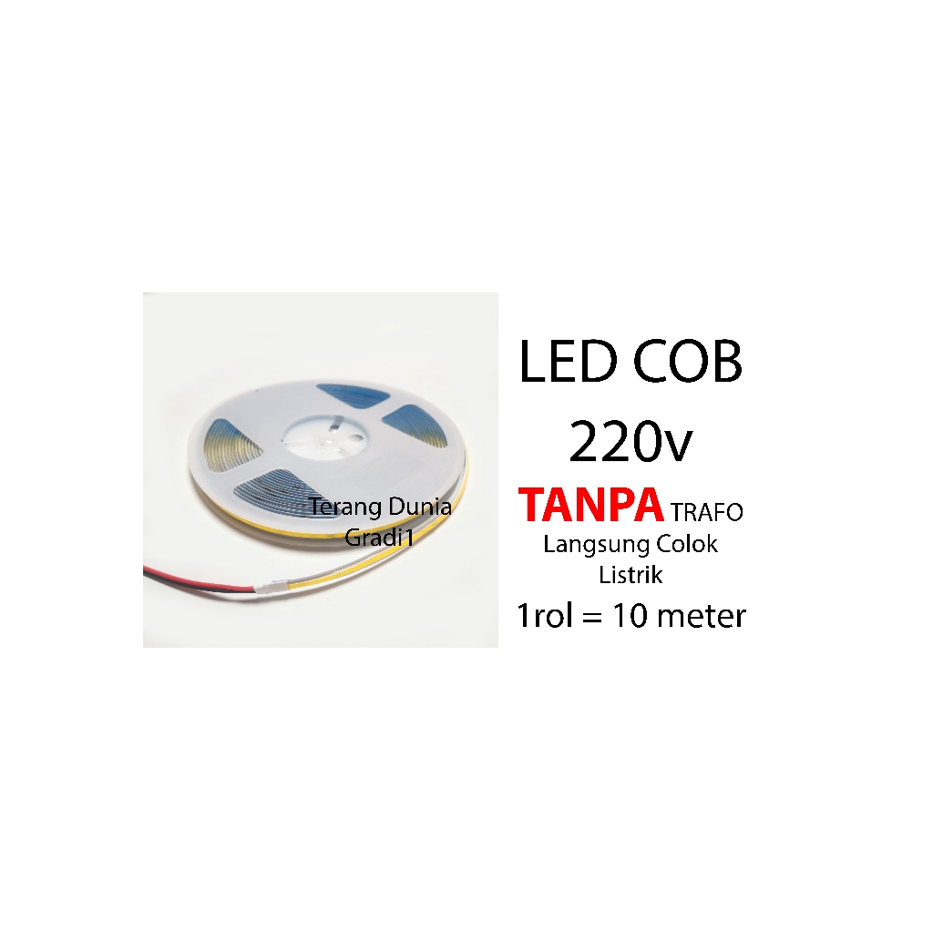 Lampu COB 220v Led COB 220v Ledstrip tanpa mata 220v Striplight COB 220v Ledstrip COB 220v Lampu Sel