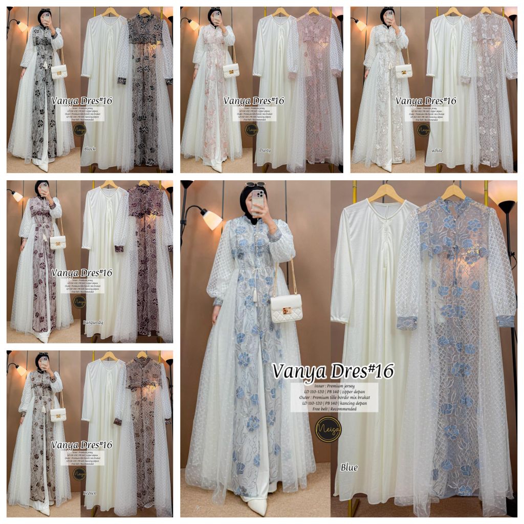 Dress|Vanya#15#16|Gamis plus outer|