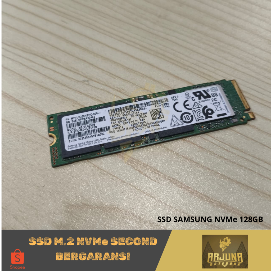 SSD Samsung NVMe M.2 128GB Second Like New | Original | Sentinel Health Normal