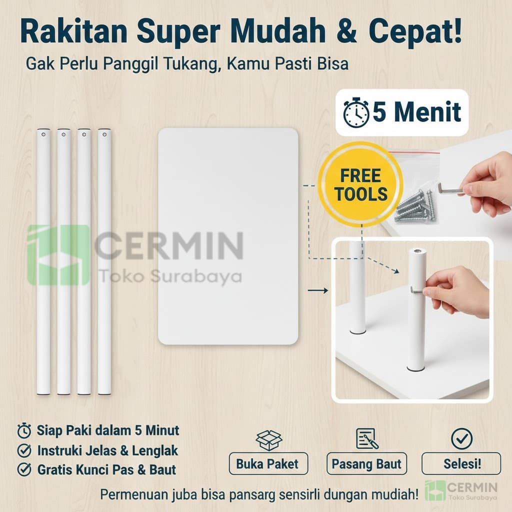 Pengiriman Dari SurabayaMeja Belajar Kayu Meja Kantor Besi Meja Kerja Minimalis Meja Putih Meja