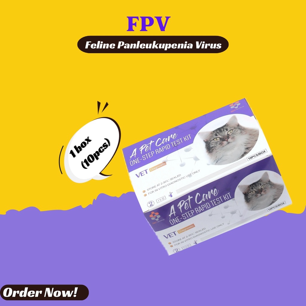 Test Kit Panleukopenia (FPV ag) - Alat test virus kucing (1box)