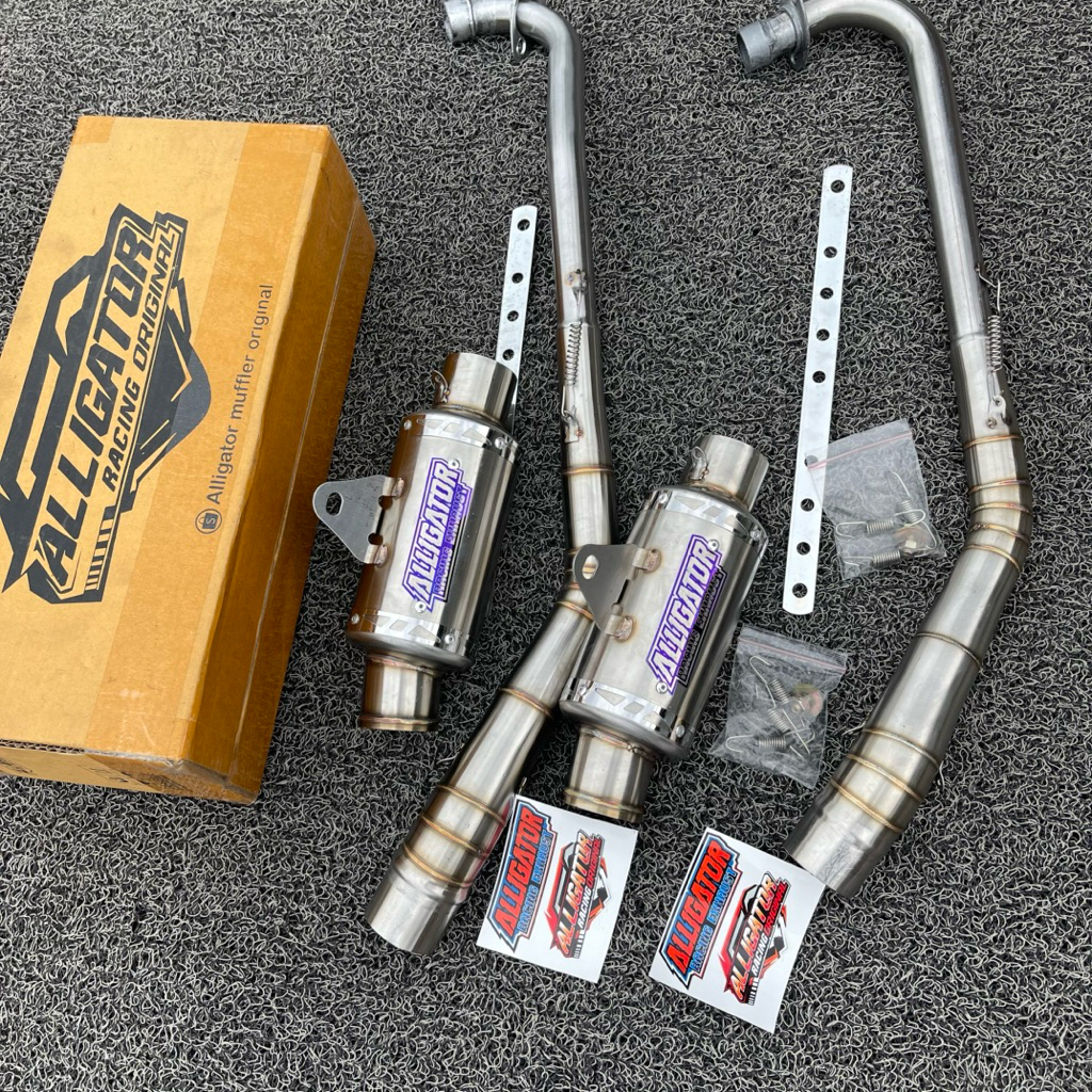 Knalpot Racing Alligator gtx Rbt V2 Vega Supra 125 Kharisma Jupiter Astrea legenda Kirana Revo Blade