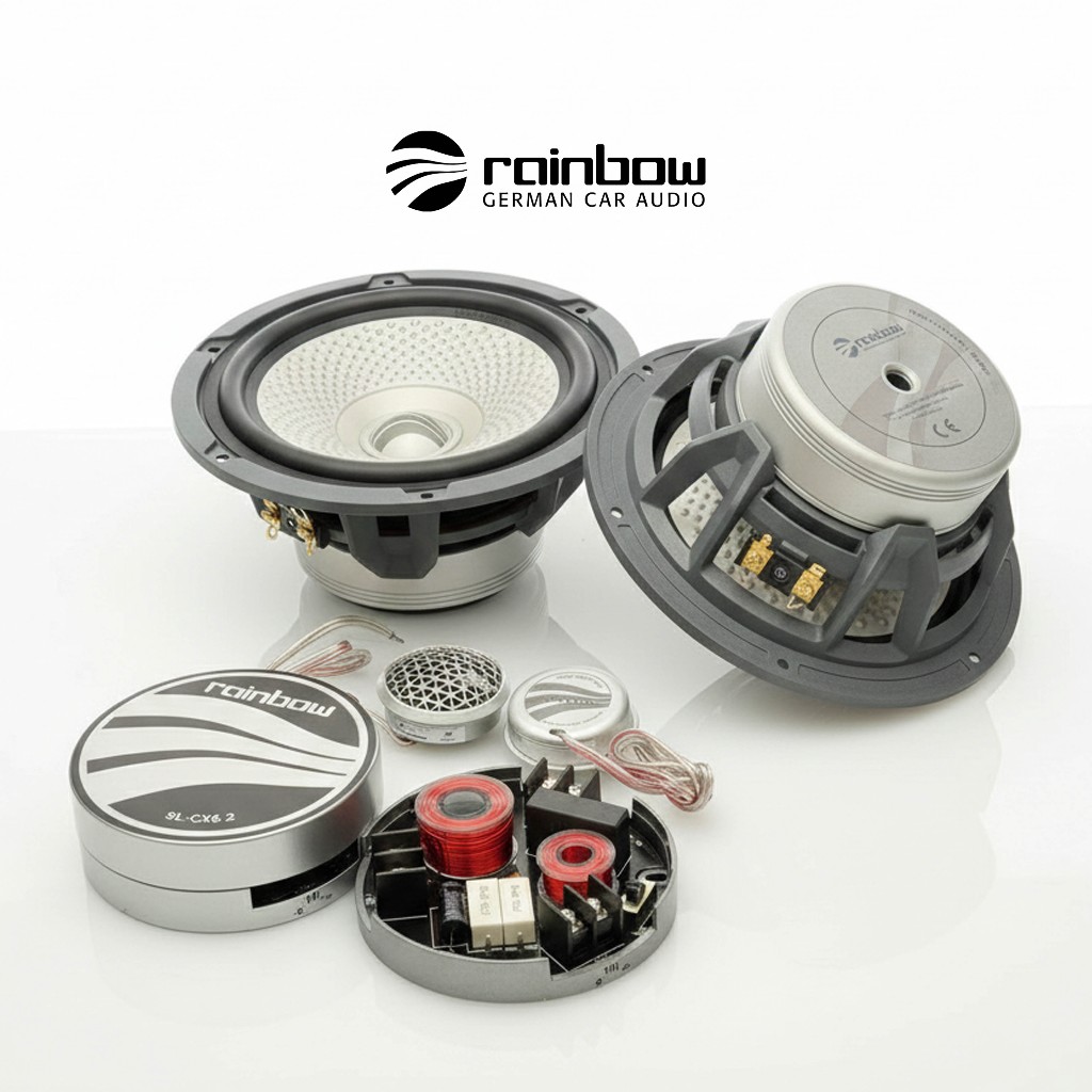 Rainbow SL-C6.2 Sound Line : Speaker Split 2-Way 6.5 Inch - Aluminum-Paper Cone - 25mm Silk Dome Twe