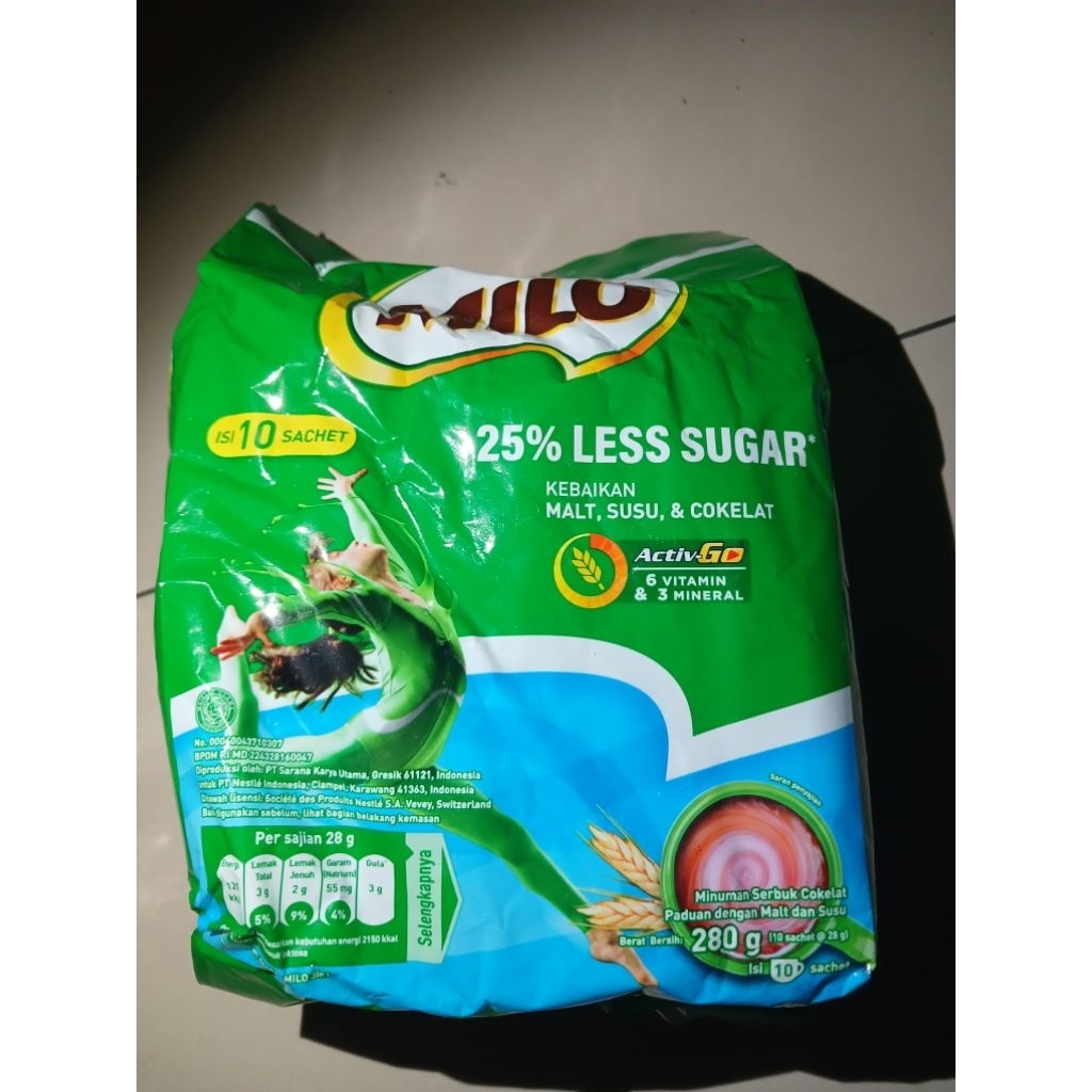 Milo Renceng 22gr isi 10 Sachet